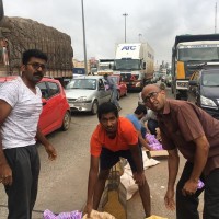 SEED BALLS  DISTRIBUTION  BEING DONE AT ATTIBELE TOLL